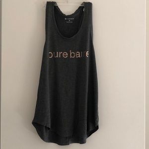 Pure barre grey and rose gold tank